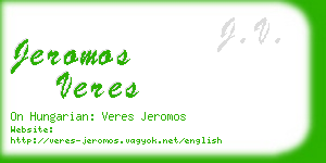 jeromos veres business card